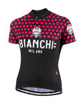 BIANCHI MILANO Cycling short sleeve jersey - CROSIA LADY - pink/black