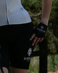 BIANCHI MILANO Cycling fingerless gloves - DIVOR - white/black