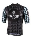 BIANCHI MILANO Cycling short sleeve jersey - MASSARI - black/light blue
