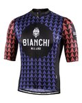 BIANCHI MILANO Cycling short sleeve jersey - MASSARI - blue/pink