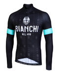 BIANCHI MILANO Cycling summer long sleeve jersey - PERTICARA - black