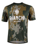 BIANCHI MILANO Cycling short sleeve jersey - POZZILLO MTB - green/brown
