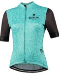 BIANCHI MILANO Cycling short sleeve jersey - SOSIO LADY - green/black