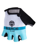 BIANCHI MILANO Cycling fingerless gloves - ANAPO - light blue/white