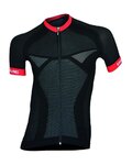 Cycling short sleeve jersey - SEAMLESS  - red/black