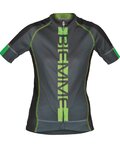 BIEMME Cycling short sleeve jersey - POISON LADY - green/grey