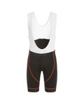 Cycling bib shorts - FLEX - white/black/red