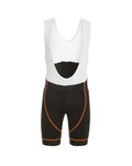 Cycling bib shorts - FLEX - white/orange/black
