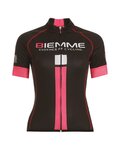 Cycling short sleeve jersey - IDENTITY18 LADY - pink/white/black