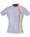 BIEMME Cycling short sleeve jersey - ITEM TWO LADY - pink/white/yellow