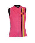 Cycling sleeveless jersey - ITEM TWO LADY - black/yellow/pink