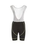 BIEMME Cycling bib shorts - FLEX LADY - black/green/white