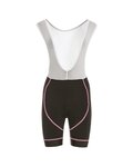 Cycling bib shorts - FLEX LADY - white/black/pink