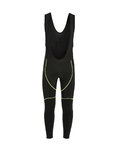 Cycling long bib trousers - FLEX WINTER - black/green