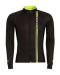 Cycling winter long sleeve jersey - BLADE WINTER - yellow/black