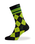 BIOTEX Cyclingclassic socks - JACQUARD - yellow/black