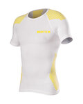 BIOTEX Cycling short sleeve t-shirt - BIOFLEX RAGLAN - white/yellow