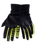 BIOTEX Cycling long-finger gloves - SUPERWARM - black/yellow