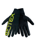 BIOTEX Cycling long-finger gloves - THERMAL TOUCH GEL - yellow/black