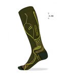 BIOTEX Cycling knee-socks - RACE THERMOLITE - yellow/green