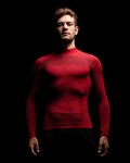 BIOTEX Cycling long sleeve t-shirt - 3D TURTLENECK - red