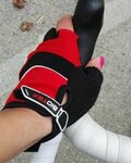 BIOTEX Cycling fingerless gloves - SUMMER - red/black