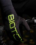 BIOTEX Cycling long-finger gloves - THERMAL TOUCH GEL - yellow/black