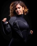BIOTEX Cycling long sleeve t-shirt - POWERFLEX LADY WARM - black