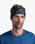 BUFF Cycling headband - COOLNET UV® WIDE - light blue/black