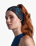 BUFF Cycling headband - COOLNET UV® WIDE - light blue/black