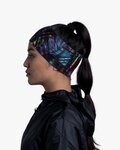 BUFF Cycling headband - COOLNET UV+® WIDE - pink/black/yellow/blue