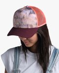 BUFF Cycling hat - TRUCKER DERAMA - bordeaux/orange