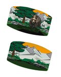 BUFF Cycling headband - COOLNET UV® BEAR - green/grey/orange