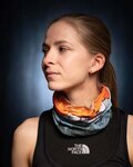 BUFF Cycling neckwarmer - ECOSTRETCH RYSY - grey/orange/green