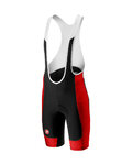 CASTELLI Cycling bib shorts - EVOLUZIONE 2.0 - black/red