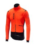 CASTELLI Cycling thermal jacket - ALPHA ROS - orange/black