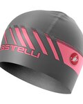 CASTELLI Cycling hat - ARRIVO 3 THERMO - grey/pink