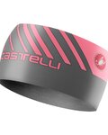 CASTELLI Cycling headband - ARRIVO 3 THERMO - pink/grey