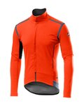 CASTELLI Cycling thermal jacket - PERFETTO ROS CONVERT - orange