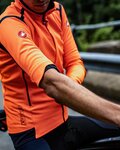 CASTELLI Cycling thermal jacket - PERFETTO ROS CONVERT - orange