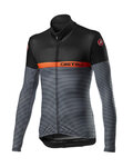 CASTELLI Cycling winter long sleeve jersey - MARINAIO LONG - black/orange