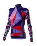 CASTELLI Cycling winter long sleeve jersey - TRIANGOLO MID LADY W - purple/multicolour