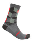 CASTELLI Cyclingclassic socks - UNLIMITED 15 - grey/red