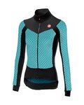 CASTELLI Cycling winter long sleeve jersey - SFIDA LADY WINTER - light blue/black