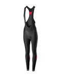 CASTELLI Cycling long bib trousers - VELOCISSIMA LADY WNT - black/red