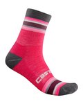 CASTELLI Cyclingclassic socks - STRISCIA 13 WINTER - pink