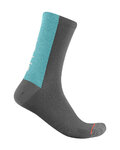 CASTELLI Cyclingclassic socks - BANDITO WOOL 18 - light blue/grey