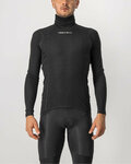 CASTELLI Cycling long sleeve t-shirt - FLANDERS WARM NECK - black