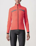 CASTELLI Cycling thermal jacket - DINAMICA LADY WINTER - pink