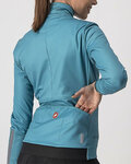 CASTELLI Cycling thermal jacket - DINAMICA LADY WINTER - light blue